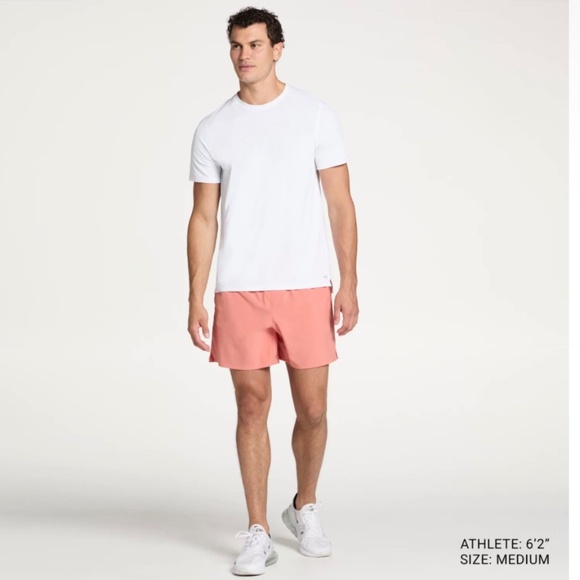 NWT DSG Men's 6" Agility Shorts Size Small activewear‎ gym workout peach orange - Picture 1 of 11